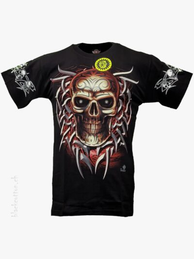 Skull T-Shirt Tribal Glow-in-the-Dark ROCK EAGLE