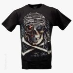 T-Shirt Pirat Totenkopf Glow-in-the-Dark ROCK CHANG 1031T