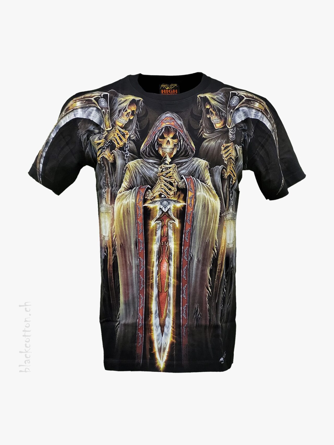 T-Shirt Skelett Schwert ROCK-CHANG 1046T