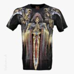 T-Shirt Skelett Schwert ROCK-CHANG 1046T