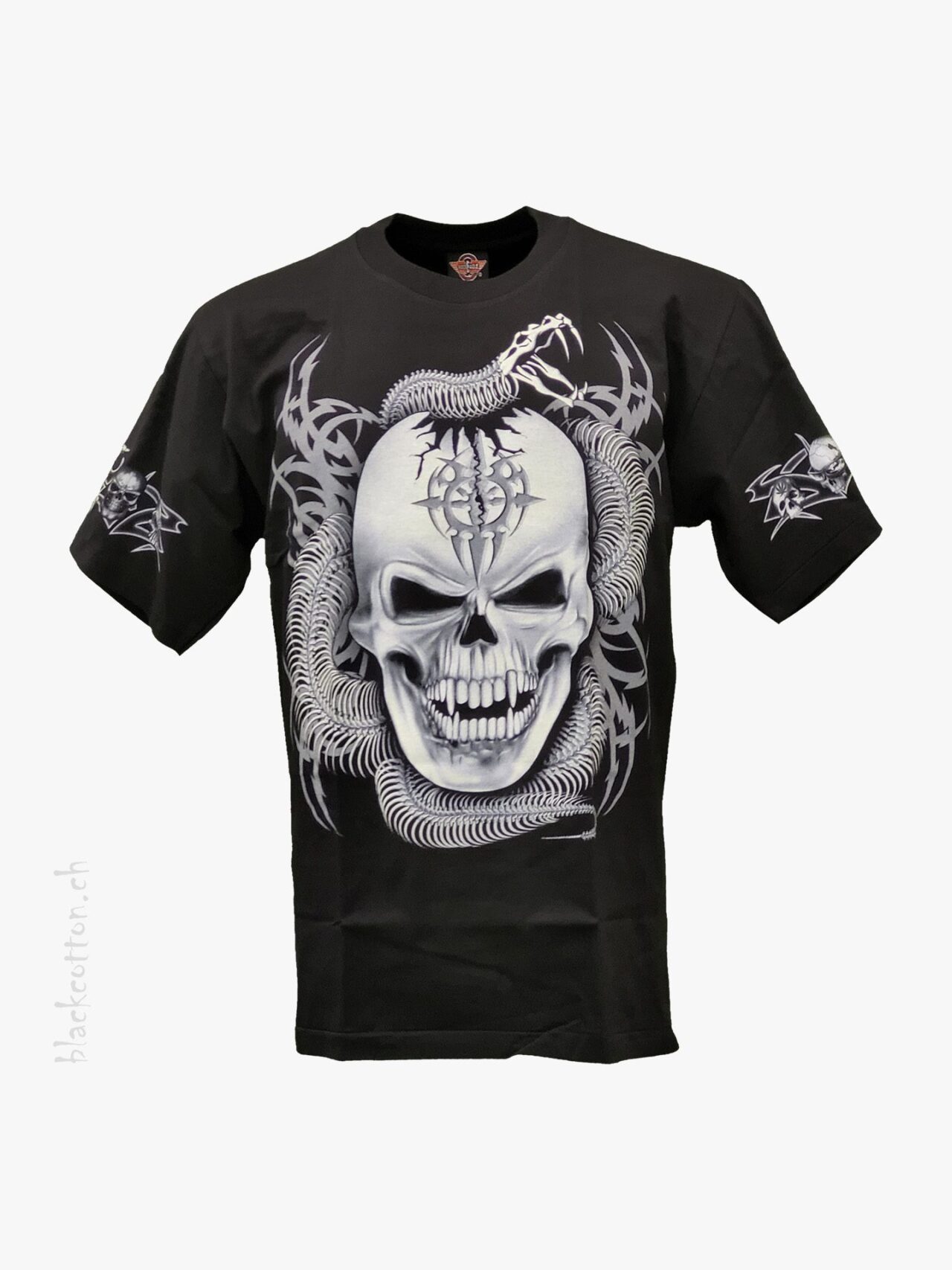 T-Shirt Totenkopf Schlange Glow-in-the-Dark ROCK EAGLE