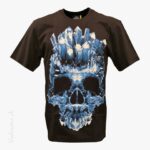 T-Shirt Kristall Totenkopf Glow-in-the-Dark ROCK EAGLE