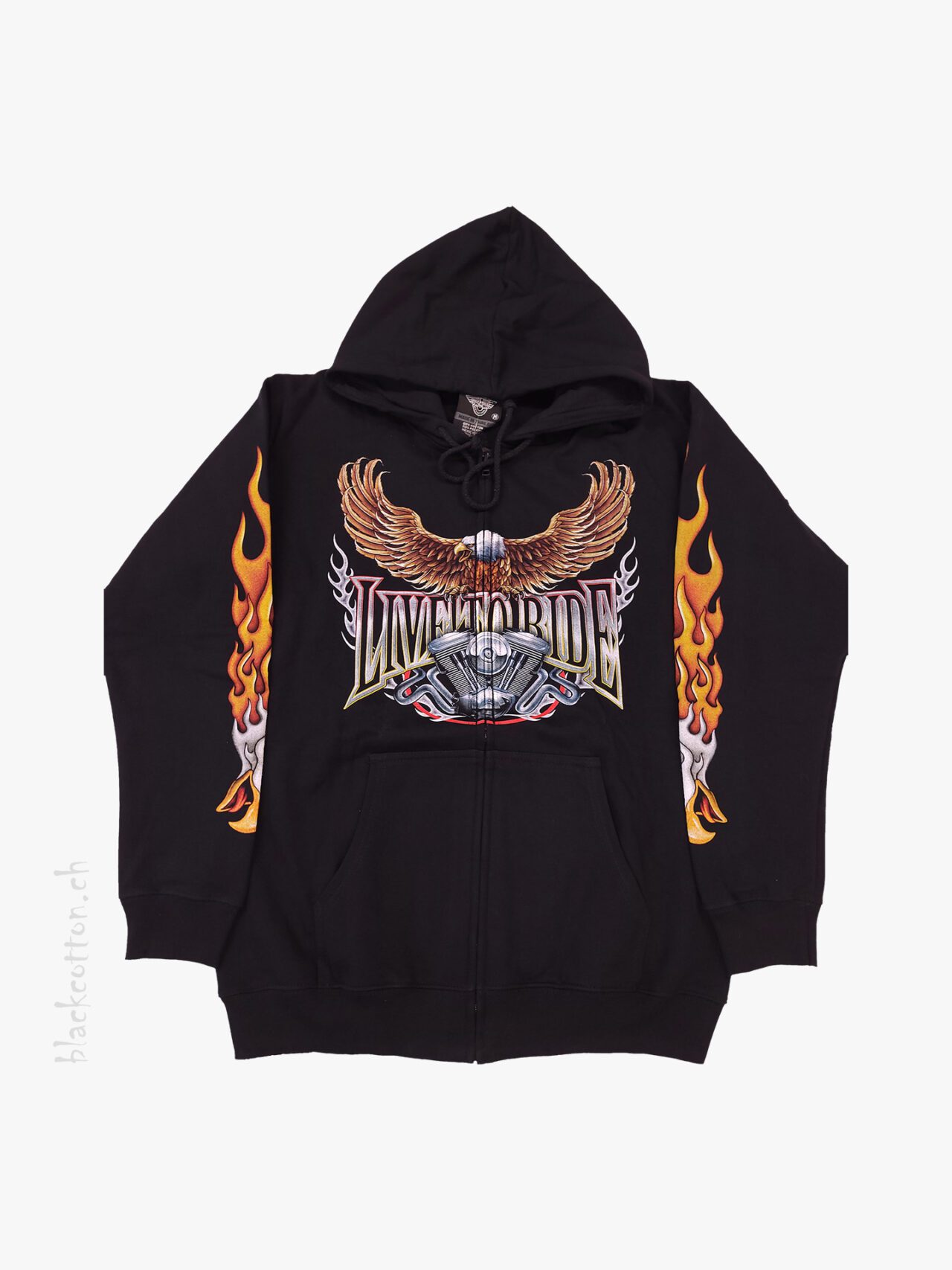 Hoodie-Jacke Live to Ride Let's Freedom ROCK EAGLE