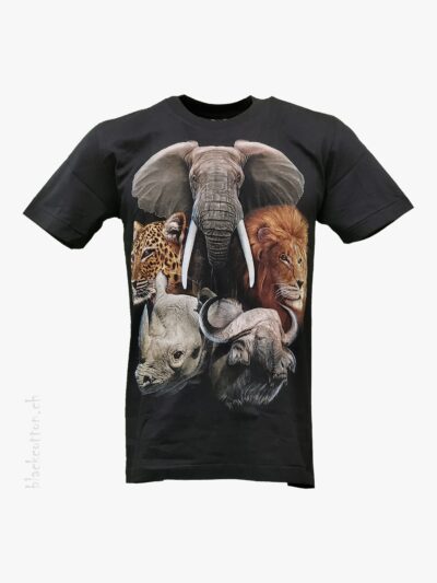 T-Shirt Elefant Leopard Wasserbüffel Löwe Nashorn ROCK EAGLE