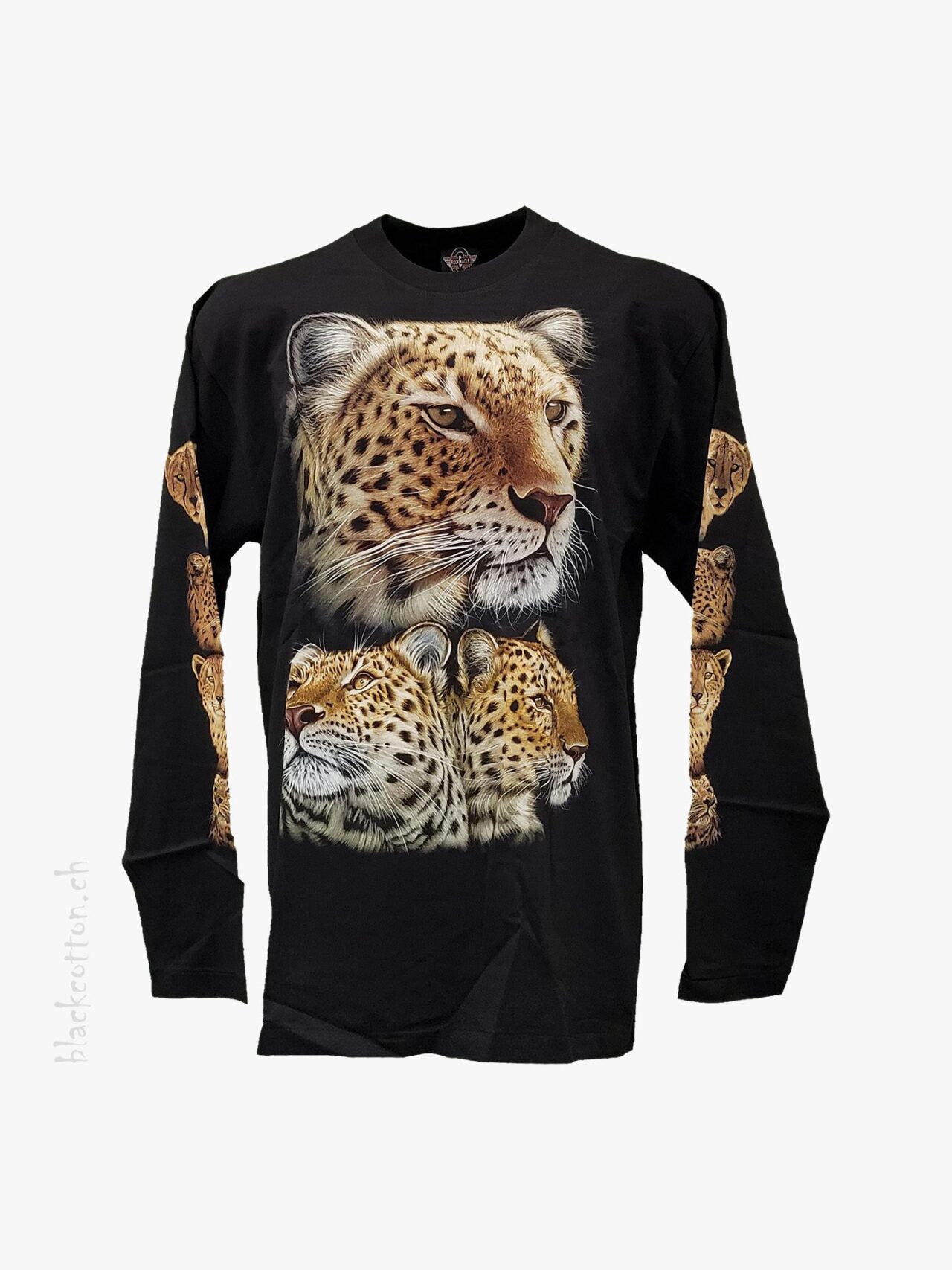 Langarm-Shirt Leopardenköpfe ROCK EAGLE