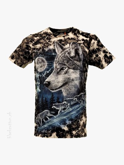 Tie-Dye T-Shirt Wolfskopf Glow-in-the-Dark ROCK EAGLE