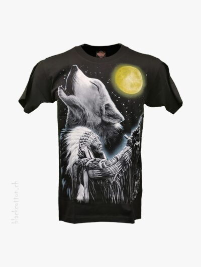 T-Shirt Heulender Wolf Indianer ROCK EAGLE