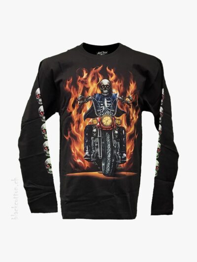 Langarm-Shirt Ghost Rider Glow-in-the-Dark ROCK CHANG