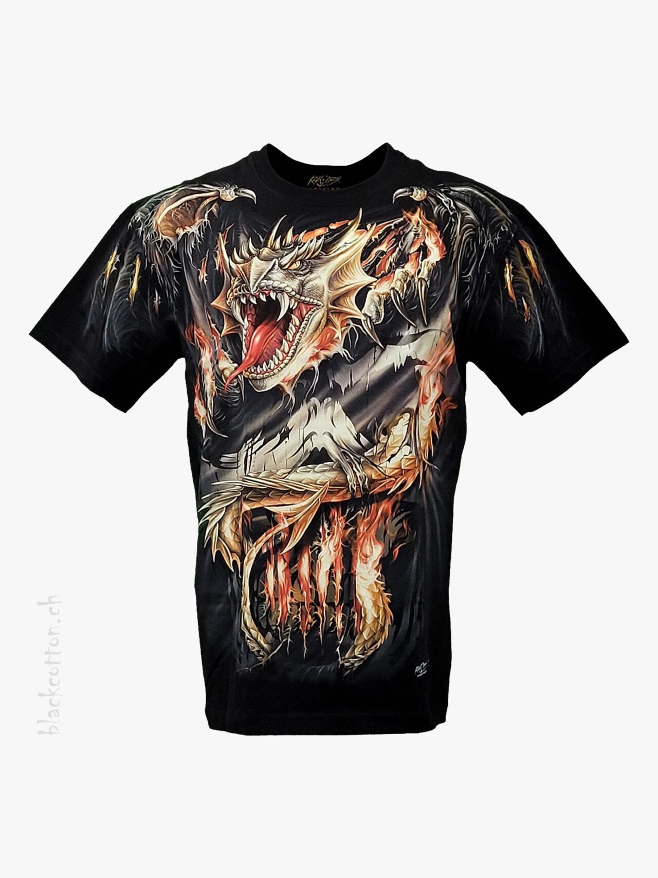 T-Shirt Drache Feuer Glow-in-the-Dark ROCK CHANG