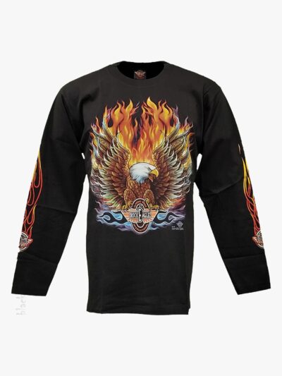 Langarm-Shirt International Rock Eagle Classic Wear Adler Flammen