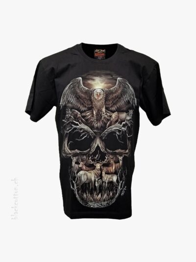 T-Shirt Skull Totenkopf Adler Panther Leopard - HD - Glow in the Dark ROCK CHANG