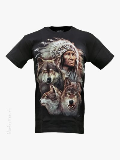 T-Shirt Wölfe Indianer ROCK-CHANG