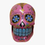 Candy Skull Totenkopf pink handbemalt