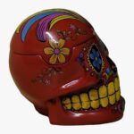 Candy Skull Totenkopf rot handbemalt